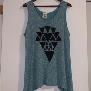 Heathered Aqua tank top